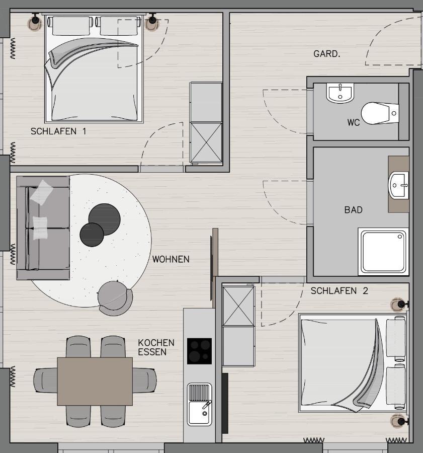 Apartment Streif Lxl ブーヘン エクステリア 写真